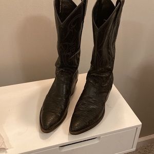 Dan Post western boot lizard skin and leather